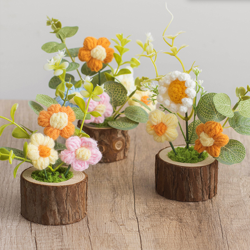 Gardening Tools Cute - 1 Stuk Gehaakte Bloemen Schattige Gebreide