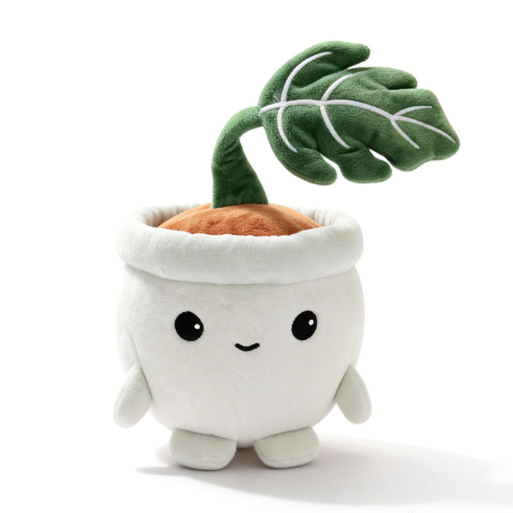 Gardening Tools Cute - Schattig Monstera Pluche Plantenknuffeltje, Kawaii Gevuld