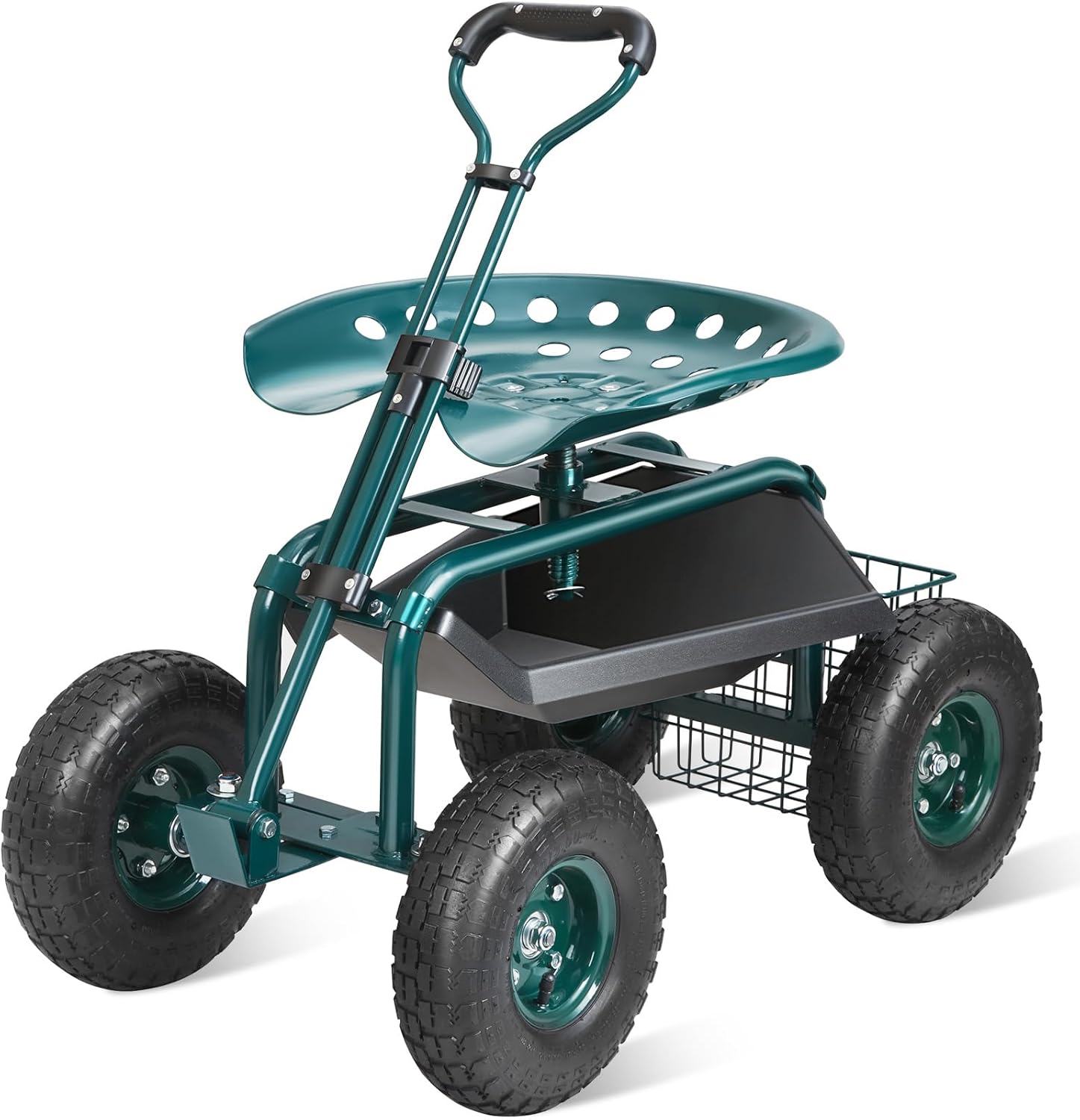 Gardening Yard Tools - Tuinwagen met wielen en werkzitting, tuinkruk