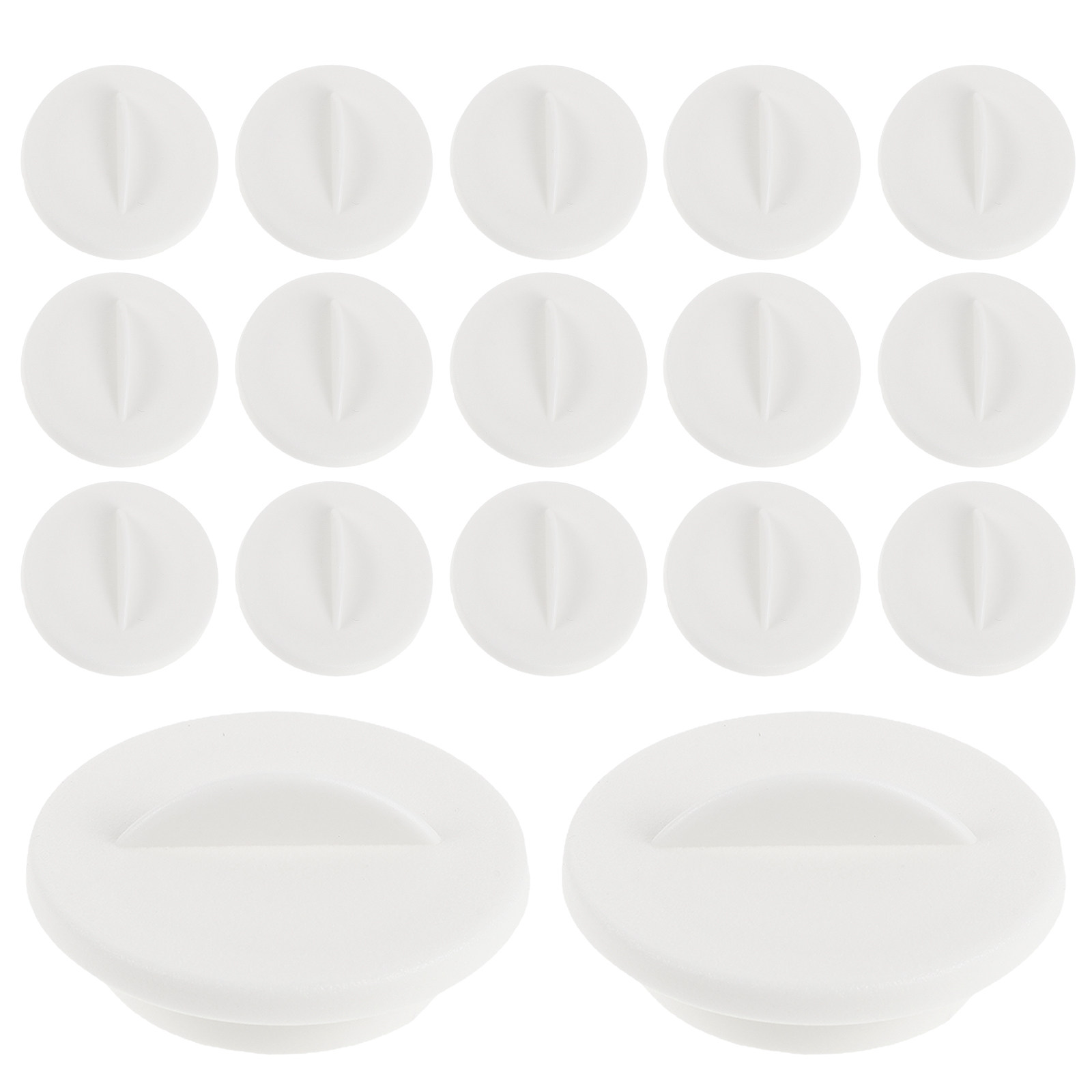 Hydroponic System - 24 stuks ronde hydroponische afstandskappen wit
