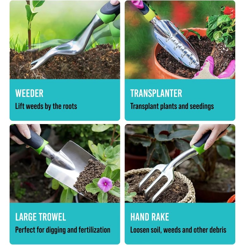 9-delige ergonomische tuingere - Gardening Hand Tools Yard recensie en prijs