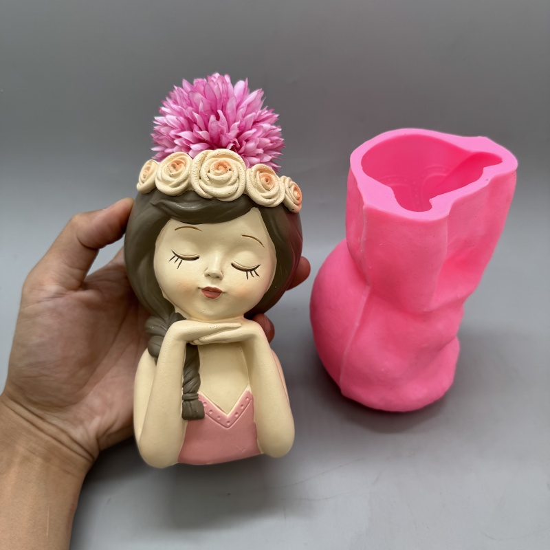 Schattig meisje bloempot silic - Gardening Tools Cute recensie en prijs
