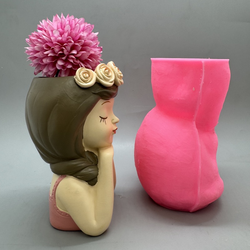 Schattig meisje bloempot silic - Gardening Tools Cute recensie en prijs