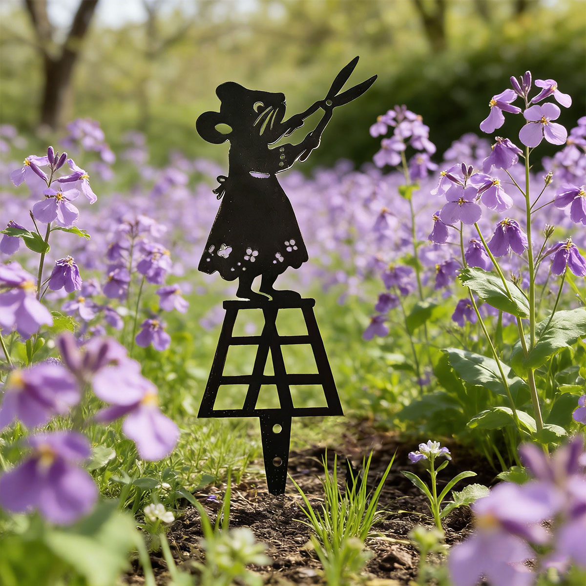 Zwarte silhouetlijn metalen tu - Gardening Tools Hand recensie en prijs