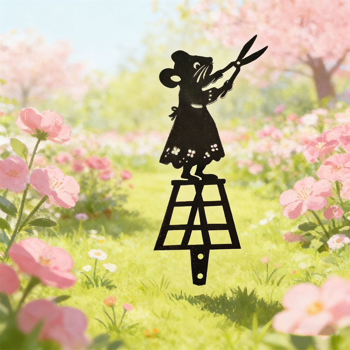 Zwarte silhouetlijn metalen tu - Gardening Tools Hand recensie en prijs