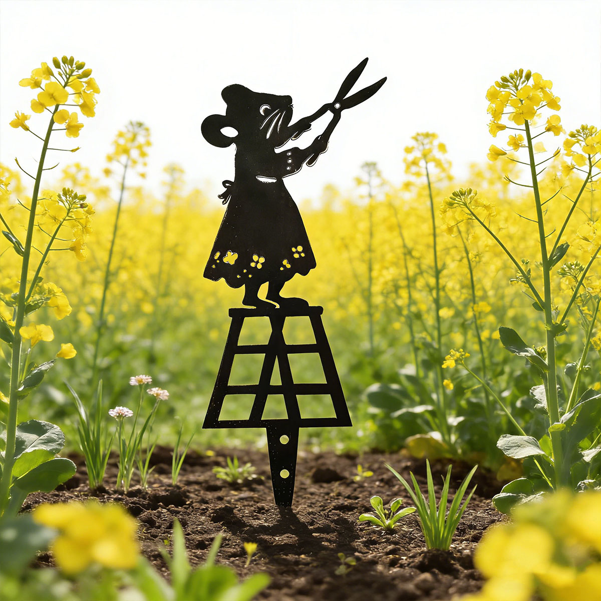 Zwarte silhouetlijn metalen tu - Gardening Tools Hand recensie en prijs