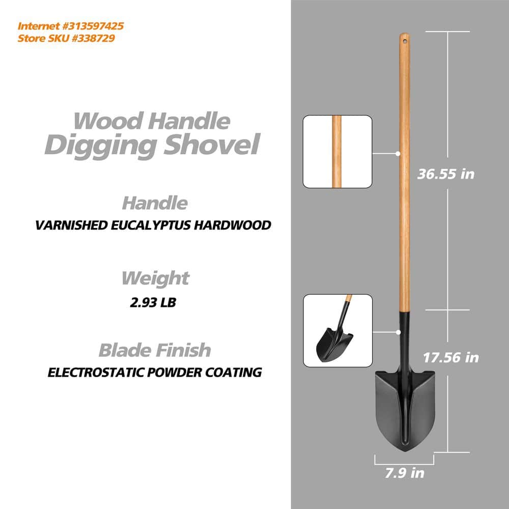 Zware koolstofstalen tuinspade - Gardening Hand Tools Yard recensie en prijs